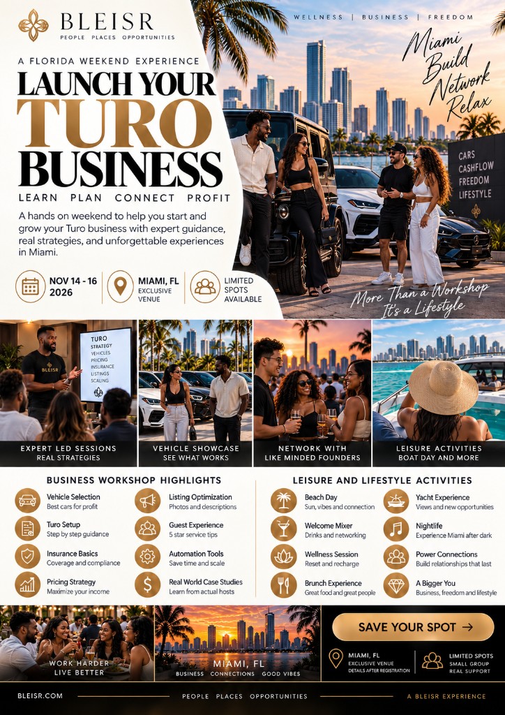 Scale Your Turo Business Miami weekend flyer